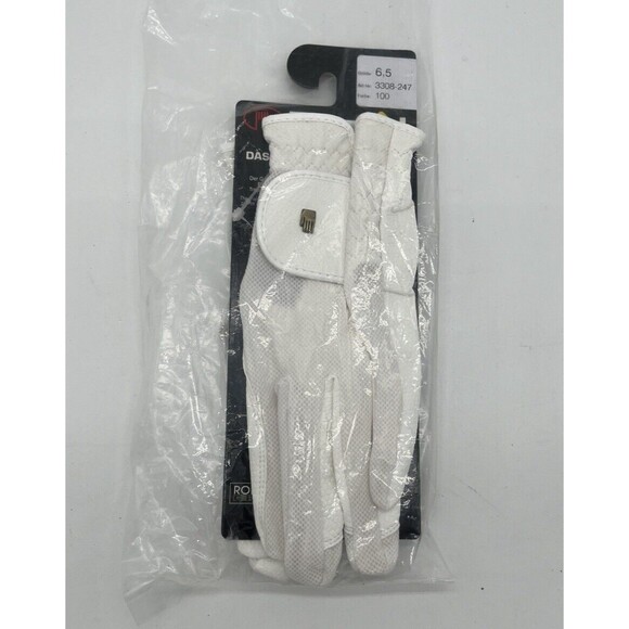Roeckl Sports Roeck-Grip Equestrian Riding Gloves - White Size 6.5 - Picture 2 of 10